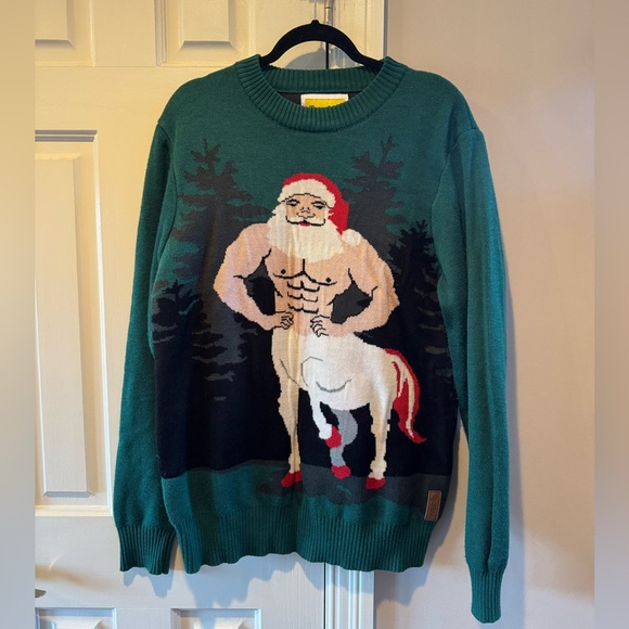Men’s Tipsy Elves Sin-tar Claus Ugly Sweater - Picture 1 of 5